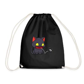 Boule de chat - Sac de sport léger - noir - Devant