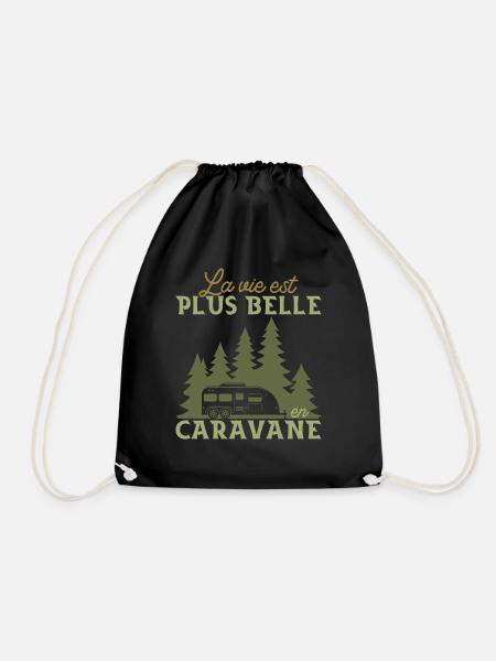 Camping Humour La Vie Est Plus Belle En Caravane - Sac de sport léger - noir