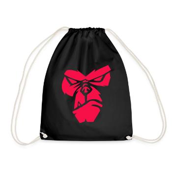 Poker Face | Gorilla, Monkey, Animals, Animal Welfare - Drawstring Bag - black - Front