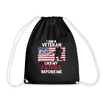 Vétéran du Vietnam - Sac de sport léger - noir - Devant