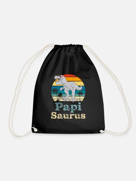 Papi Saurus Papa Saurus Papi Schweiz - Turnbeutel - Schwarz