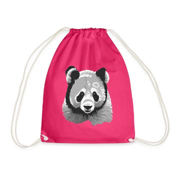 Stilisierter Baby-Panda - Turnbeutel - Fuchsia - Vorne
