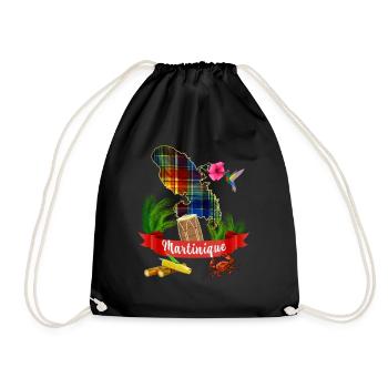 Martinique Madras île Merveilleuse - Sac de sport léger - noir - Devant
