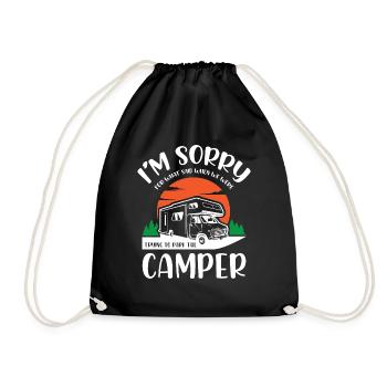Life Camper Camping - Drawstring Bag - black - Front
