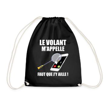 Badminton Volant Au Téléphone - Sac de sport léger - noir - Devant