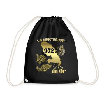Martinique Ile En Or Homme Antillais Ou Femme - Sac de sport léger - noir - Devant