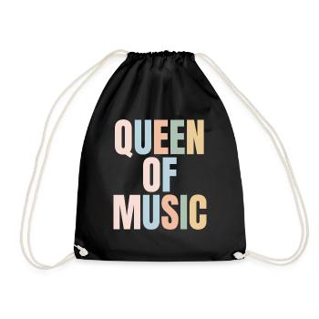 Queen of MUSIC - Drawstring Bag - black - Front
