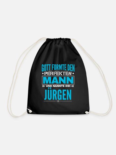 Jürgen Name Design - Turnbeutel - Schwarz