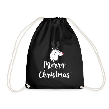 Merry Christmas - Drawstring Bag - black - Front
