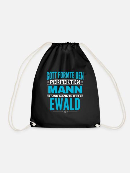 Ewald Name Design - Turnbeutel - Schwarz