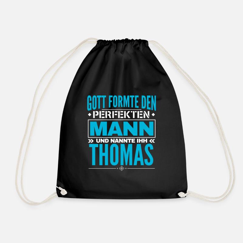 Thomas Name Design - Turnbeutel - Schwarz