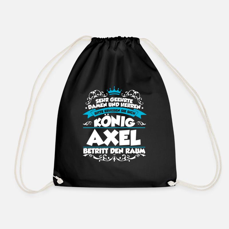Axel Name Design - Turnbeutel - Schwarz