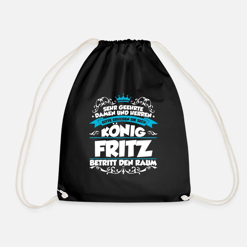 Fritz Name Design - Turnbeutel - Schwarz