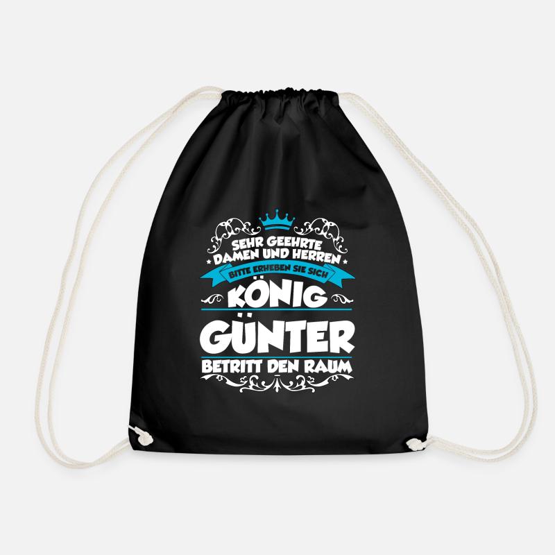 Günter Name Design - Turnbeutel - Schwarz