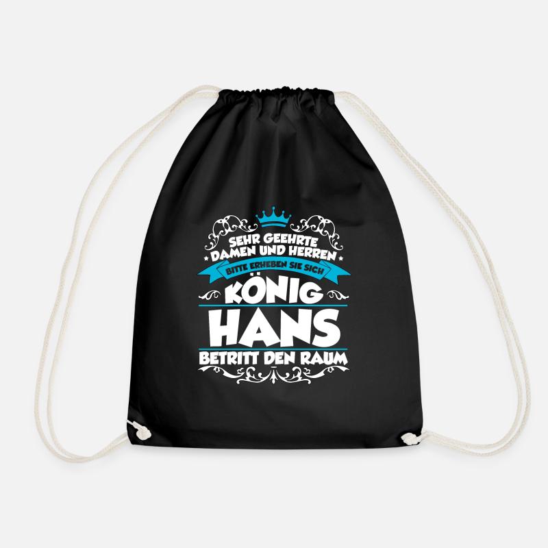 Hans Name Design - Turnbeutel - Schwarz