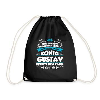 Gustav Name Design - Turnbeutel - Schwarz - Vorne