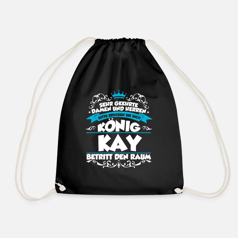 Kay Name Design - Turnbeutel - Schwarz