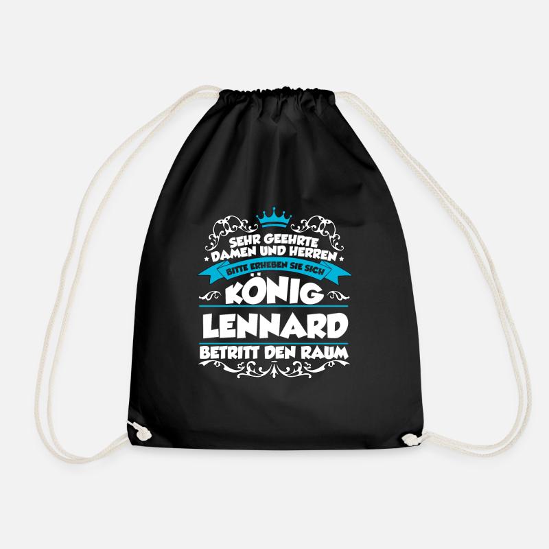 Lennard Name Design - Turnbeutel - Schwarz