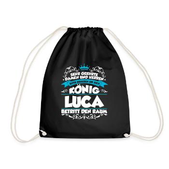 Luca Name Design - Turnbeutel - Schwarz - Vorne