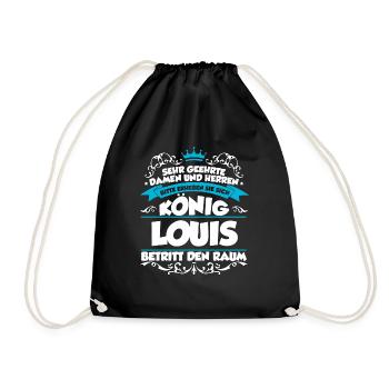 Louis Name Design - Turnbeutel - Schwarz - Vorne