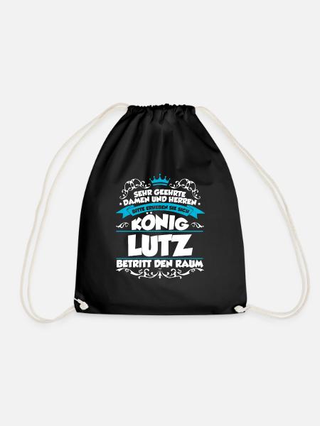 Lutz Name Design - Turnbeutel - Schwarz