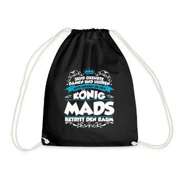 Mads Name Design - Turnbeutel - Schwarz - Vorne