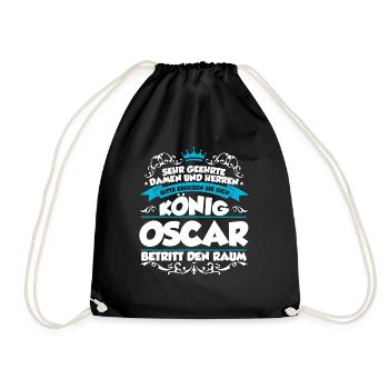 Oscar Name Design - Turnbeutel - Schwarz - Vorne