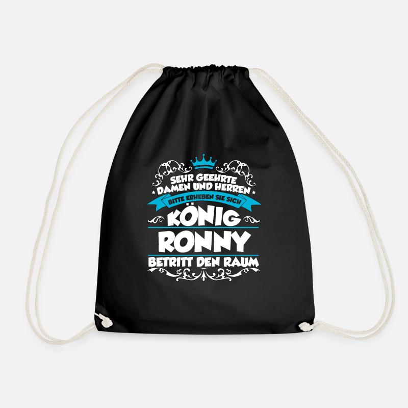 Ronny Name Design - Turnbeutel - Schwarz