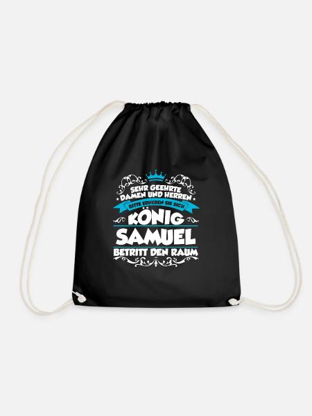 Samuel Name Design - Turnbeutel - Schwarz