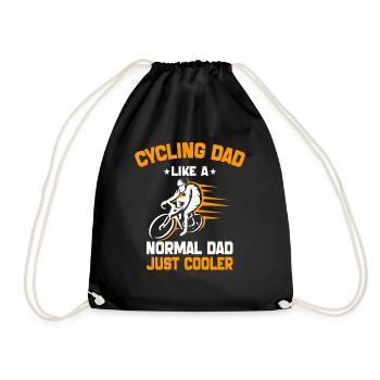 Cycling Dad Like A Normal Dad Just Cooler - Drawstring Bag - black - Front