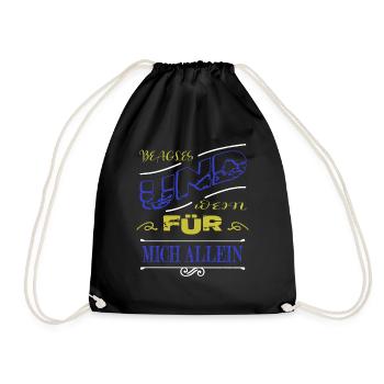 Egalite Wine Spritzer Dog Breed Wine Lover - Drawstring Bag - black - Front