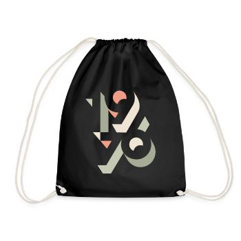 1976 Retro Design - Drawstring Bag - black - Front