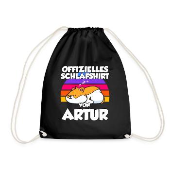 Offizielles Schlafshirt Von Artur - Turnbeutel - Schwarz - Vorne