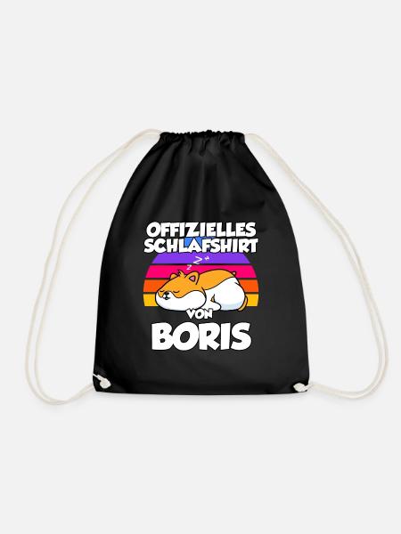 Offizielles Schlafshirt Von Boris - Turnbeutel - Schwarz
