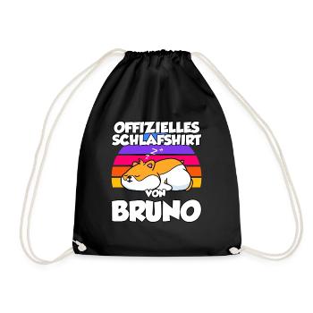 Offizielles Schlafshirt Von Bruno - Turnbeutel - Schwarz - Vorne