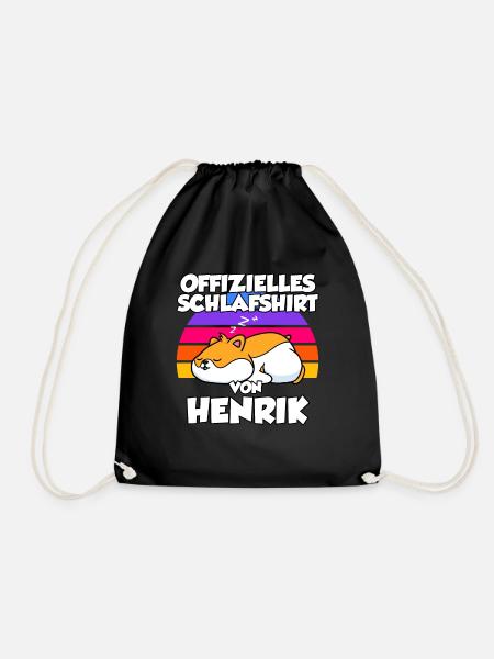 Offizielles Schlafshirt Von Henrik - Turnbeutel - Schwarz