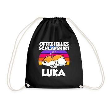 Offizielles Schlafshirt Von Luka - Turnbeutel - Schwarz - Vorne