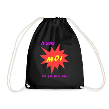 Je suis moi et ça me va - Sac de sport léger - noir - Devant