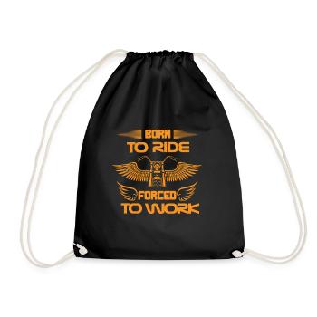 Ride Free Tee: Entfessle den Fahrer in dir! - Turnbeutel - Schwarz - Vorne