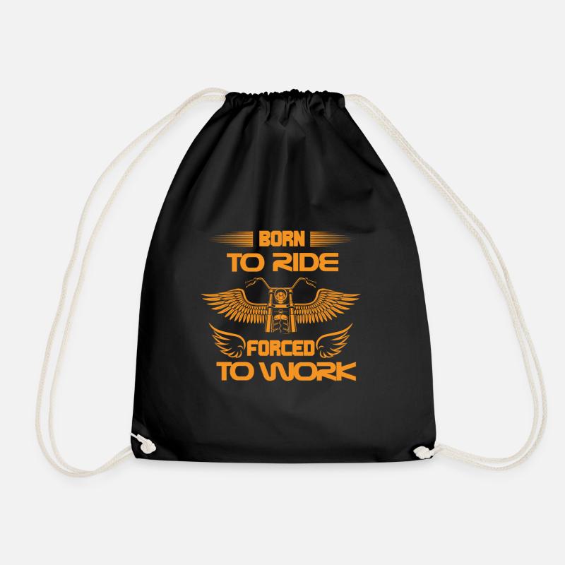 Ride Free Tee: Unleash The Rider Within! - Drawstring Bag - black