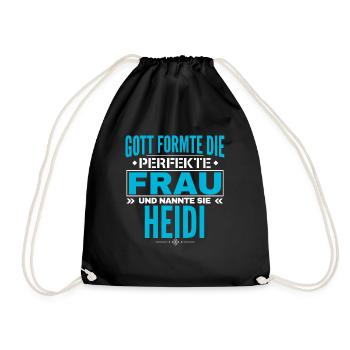 Conception du nom Heidi - Sac de sport léger - noir - Devant