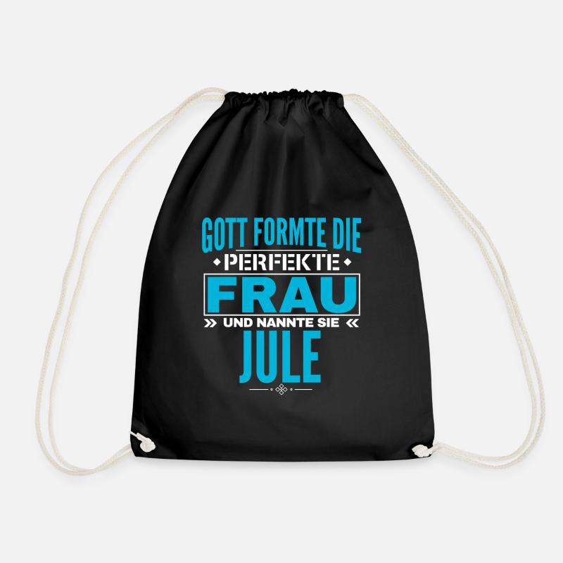 Jule Name Design - Turnbeutel - Schwarz
