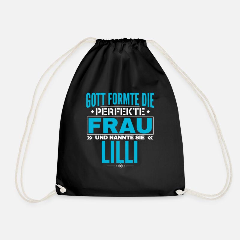 Lilli Name Design - Turnbeutel - Schwarz