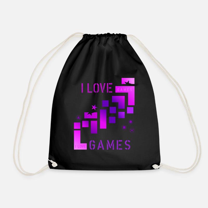 I love games - Turnbeutel - Schwarz