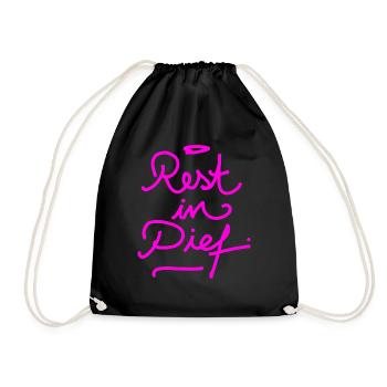 REPOS À PIEF (R.I.P.) Écriture - Sac de sport léger - noir - Devant