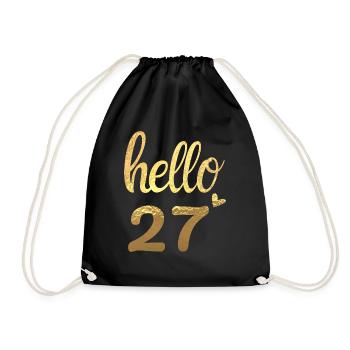 Hello 27 doré - Sac de sport léger - noir - Devant