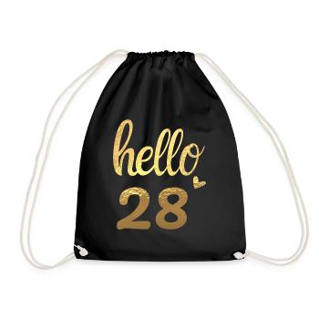 Hello 28 doré - Sac de sport léger - noir - Devant