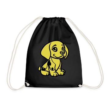 Bande dessinée d’animaux de chien - Sac de sport léger - noir - Devant