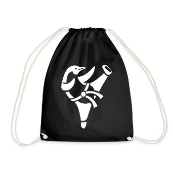 Pingouin Karaté Arts Martiaux Arts Martiaux Silhouette - Sac de sport léger - noir - Devant