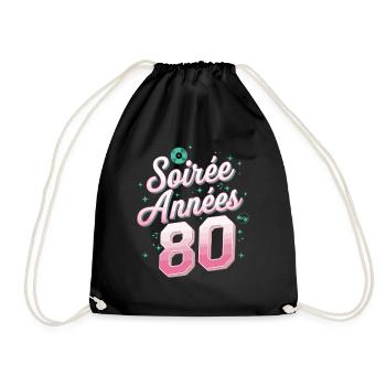 Soirée Année 80 - Sac de sport léger - noir - Devant